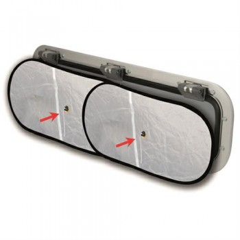 verduistering met ventilatie voor partrijspoort - large 300x700 mm