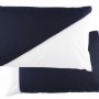 Buitenkussen set van 2 Navy-wit