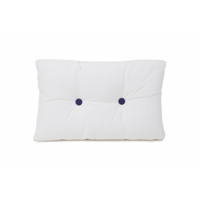 Buitenkussen met knopen Wit