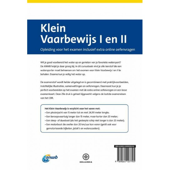 ANWB Klein Vaarbewijs I + II cursusboek