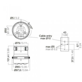 Serie 34 led driekleur zwart