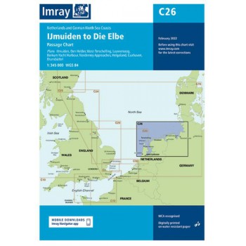 Imray C26 - Passage Chart - Southern North Sea IJmuiden to Die Elbe