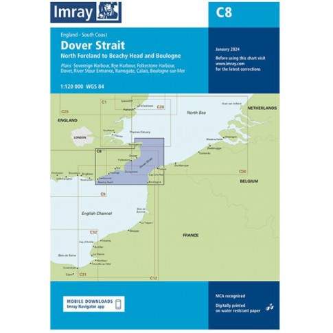Imray C 8 - Dover Strait, North Foreland to Beachy Head and Boulogne