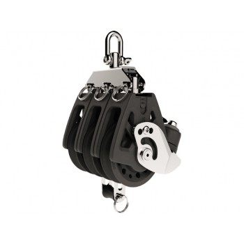72MM Synchro Triple Blok met Hondsvot en Klem Zwart