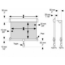 Hatchshade rolgordijn wit maat 20