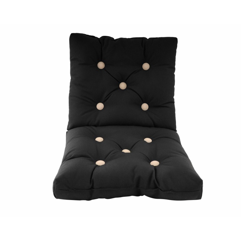 Buitenkussen dubbel Zwart