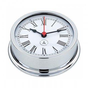 Quartz klok chroom Romeins 120mm R120C-R