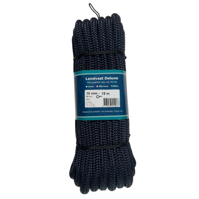 Landvast deluxe navy  16mm x15m lus 40cm