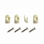 Wiite Haakjes met schroeven 4 stuks
