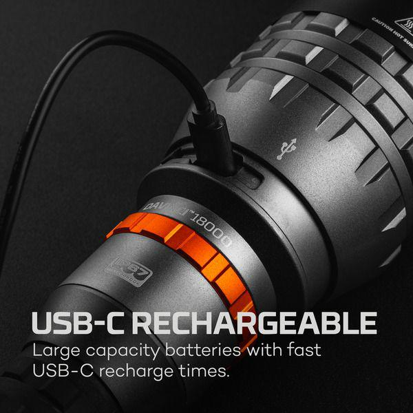 Zaklamp Davinci 18000 oplaadbaar