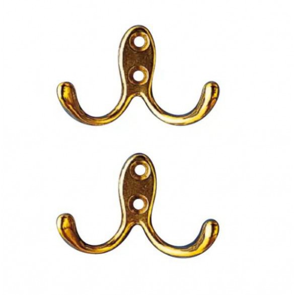 Kapstokhaken 2st. messing