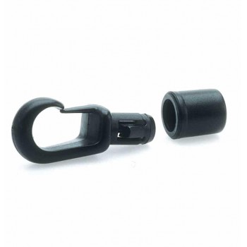 Zwarte patenthaken voor 5mm of 6mm