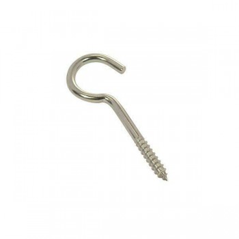 Schroefhaak gebogen RVS  4.4 x 50 mm./A2-304