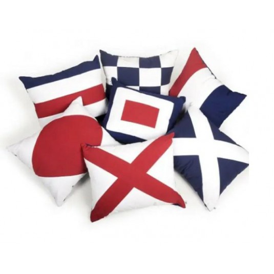 Kussen met signaalvlag T