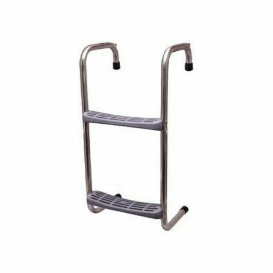 Steiger/boot trap 2 treden 48.5cm RVS