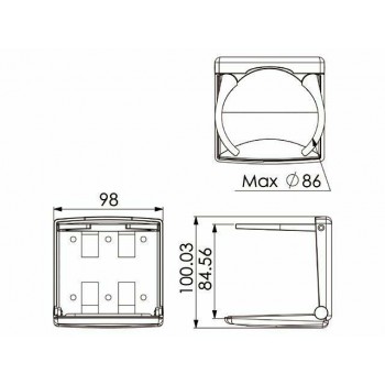 Bekerhouder inklapbaar en verstelbaar zwart