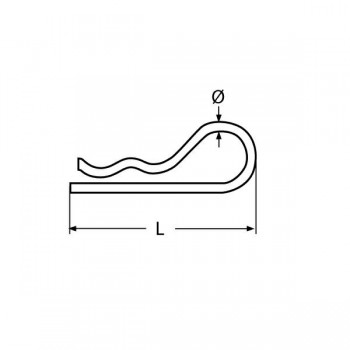 Veerborgring RVS 2.0 x 48 mm.